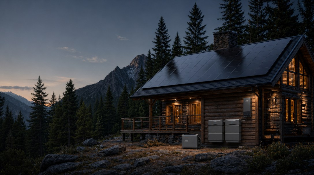 Off-grid home powered by Anker SOLIX backup power