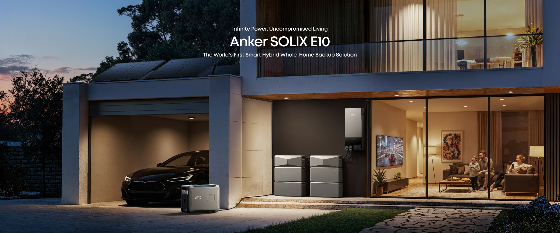 Anker SOLIX E10 installed at a modern home